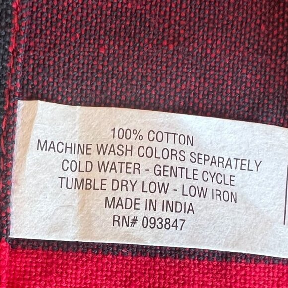 Buffalo Plaid Cotton Table Runner 73" Red & Black Decor - Picture 2 of 2